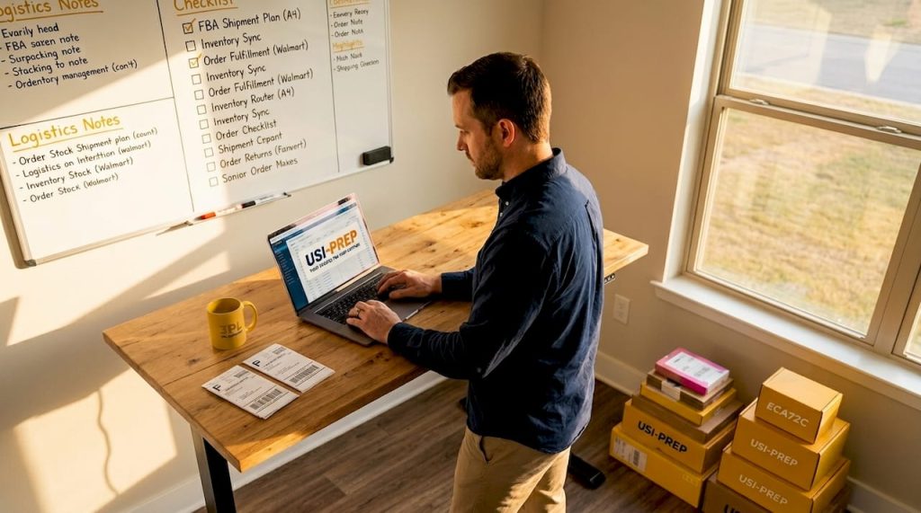 Walmart seller using 3PL logistics workspace