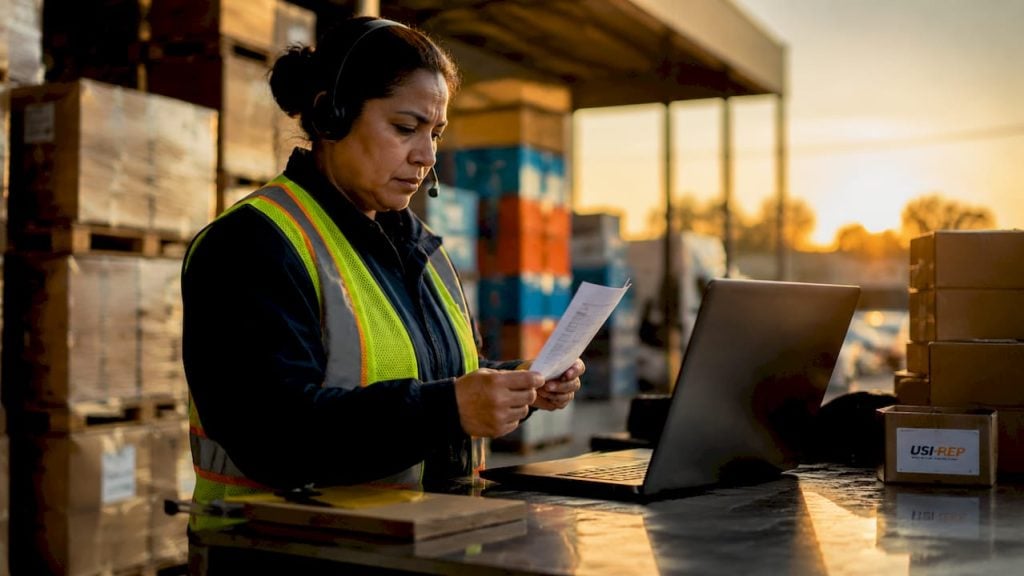 Warehouse manager reviewing fulfillment process