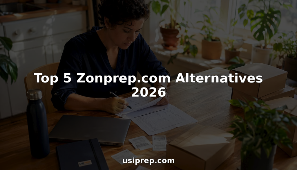 Woman reviewing Amazon FBA prep shipment details