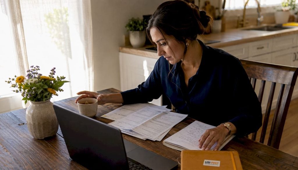 Ecommerce manager reviewing order workflow at desk