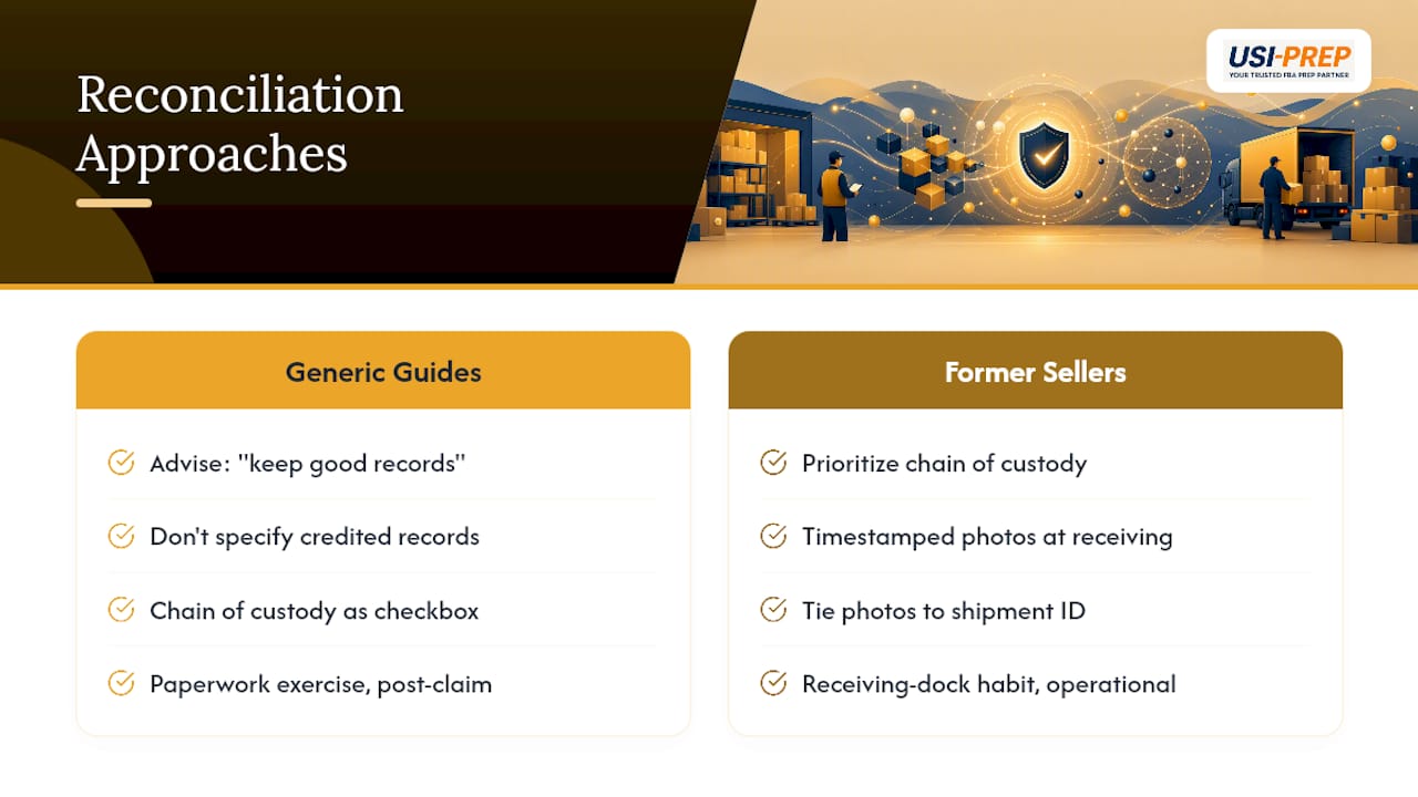Why Former Sellers Handle Reconciliation Differently — overview diagram